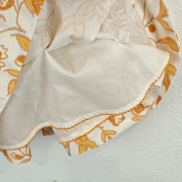 Maeve Anthropologie Nwot Sweetheart Cotton Leaf Floral A-line Mini Dress Sz M - Picture 7 of 16